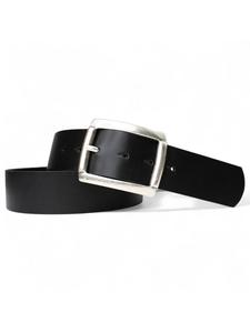 Мужской кожаный ремень, прямоугольный, черного цвета FRONHOFER