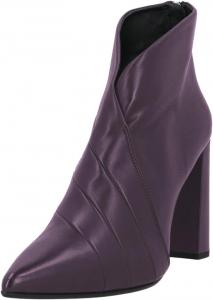 Женские ботильоны YDN с заостренным носком, стильные, на высоком толстом каблуке, с задней молнией, удобные для повседневной носки, короткие ботинки, размеры 4-16 US, Purple