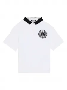Рубашка поло с принтом Balmain Kids, белый