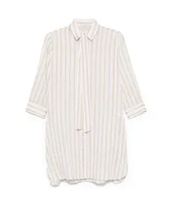 Бежевая рубашка с пуговицами и карманами. Mazzarelli, белый