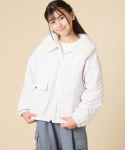 Стеганая куртка-боа с воротником Avv, цвет Ivory