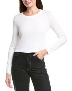 Укороченная футболка L'AGENCE Donna L'Agence, слоновая кость