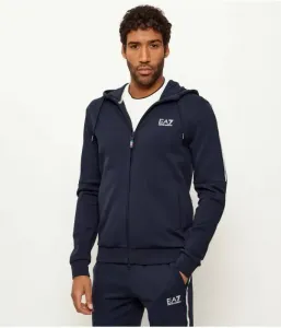 Толстовка slim fit Ea7, темно-синий