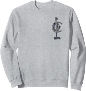 Толстовка с карманом и изображением арфы из игры Dungeons & Dragons: Honor Among Thieves, синяя