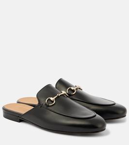 Princetown Horsebit GG кожаные мюли Gucci, Black