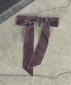 Длинная велюровая ленточная заколка для волос Goldy, цвет Pink