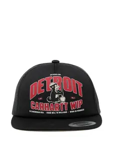 Кепка дальнобойщика с графикой Детройта CARHARTT WIP, черный