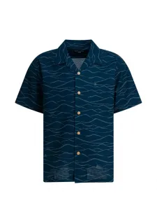 Рубашка с узором на пуговицах Montbell, синий