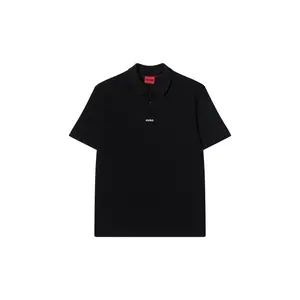 Поло с логотипом из хлопка HUGO BOSS, черный