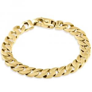 Мужской браслет из 14-каратного золота (49 грамм) или платины (79 грамм) с звеньями 10 мм, 8,5 Pompeii2, 14K Rose Gold