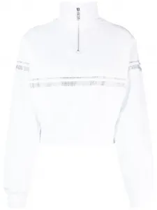 Укороченная толстовка со стразами GCDS, белый