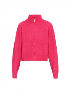 Женский кардиган цвета фуксии меланж IZIA