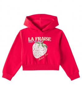 Толстовка из хлопкового джерси Balmain Kids, красный