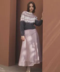 Прозрачная расклешенная юбка Noela, цвет Pink