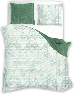 Постельное белье, сатиновое постельное белье, высококачественное постельное белье 160x200 Milagro Verde 014 FARO