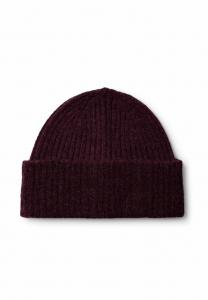 Шапка Selected Femme Beanie, Fig/Dark Red