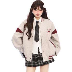 Бейсбольная куртка Unisex NEVER RULE, оранжевый