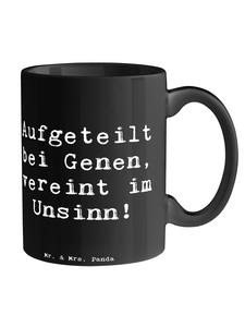 Кружка Полубрат Чепуха с поговоркой в черном Mr. & Mrs. Panda