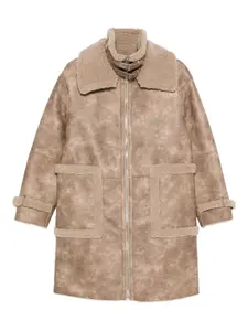 Пальто из искусственной кожи на молнии Jakke, светло-коричневый