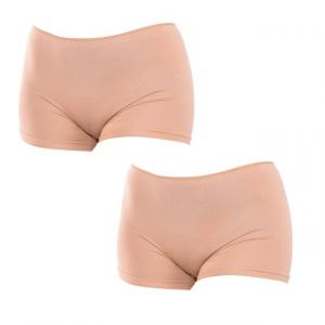 Набор из 2 женских шорт из микрофибры q en901 Kisses And Love, бежевый