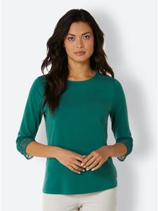 Рубашка с рукавами 3/4 темно-зеленого цвета creation L