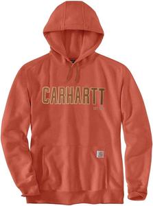 Carhartt мужской свитшот Midweight Felt Logo Graphic свободного кроя, Desert Orange Heather