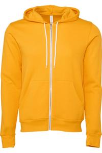 Толстовка с капюшоном из поликоттона и флиса унисекс на молнии / толстовка с капюшоном BELLA + CANVAS, золотой