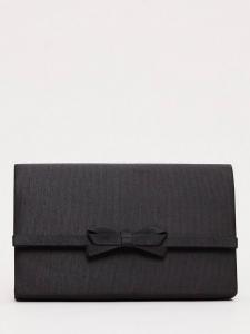 Клатч с бантом из репсовой ленты Phase Eight, Black