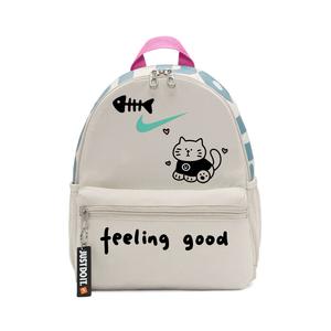 Nike Бикио, детский рюкзак из серо-белой ткани, Kitten Wants to Eat Fish