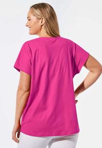 Футболка базовая Mit V-Ausschnitt GOLDNER, розовая