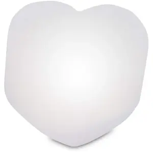 Соленый кристалл Настольная лампа Сердце LED-модуль 1 шт. Теплый белый Ручная работа из соляного кристалла - каждый камень уникален, высота: около 6 см Himalaya Salt Dreams, белый