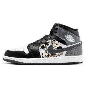 Кроссовки баскетбольные Air 1 с амортизацией, противоскользящие, дышащие, мид-топ, винтажные, унисекс, бело-черные Jordan