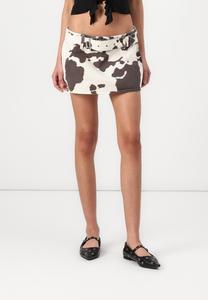 Мини-юбка BELTED MINI Abercrombie & Fitch, бежевый