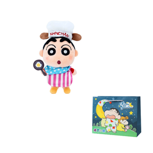 Плюшевый кулон с персонажами аниме Crayon Shin Chan Q Meng в профессиональной одежде, высота 10см Crayon Shinchan, xiaoxin profession-stand mixer