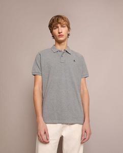 Мужская рубашка-поло из пике с короткими рукавами Scalpers, серый