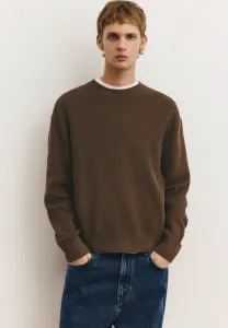 Базовый джемпер с круглым вырезом Pull&Bear, Dark Brown