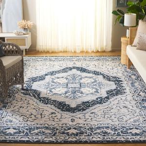 Ковер SAFAVIEH, 244 x 305 см, - коллекция Rosewood - большой - Ivory & Blue, традиционный персидский дизайн, не линяет и легко чистится, идеально для гостиной, спальни, офиса, столовой (ROW110B)