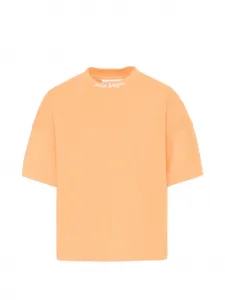 Футболка с короткими рукавами и принтом логотипа Palm Angels Kids, оранжевый