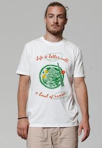 Футболка с принтом LIFE IS BETTER WITH RAMEN watapparel, белый