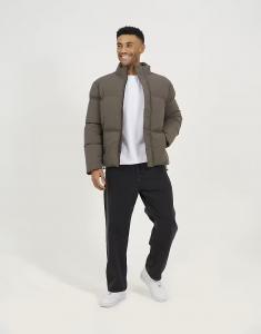 Утепленная куртка с воротником-воронкой, серо-коричневого цвета Brave Soul