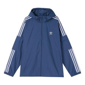 Куртка adidas originals 3-stripes Wb Fz Woven Hooded Jacket Blue, синий