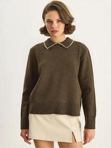 Bianco Lucci Свитер в крапинку Brown