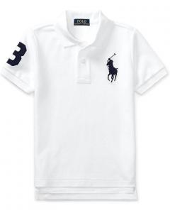 Поло Polo Ralph Lauren Kids Big Pony Cotton Mesh Polo Shirt, белый
