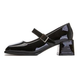 Туфли-марджери на массивном каблуке 5 см POOQ, черный