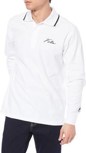 Футболка-поло FILA для мужчин и женщин, с длинным рукавом, ткань пике, черный, унисекс