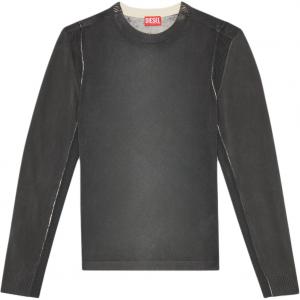 Джемпер с эффектом выцветания DIESEL, черный
