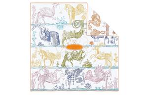 HERMES Шёлковый платок Della Cavalleria, Multicolor