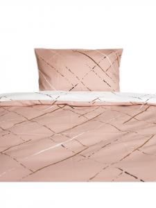 Современное постельное белье на молнии с рисунком Reflection в розовом цвете COFI 1453, 200 x 220 см