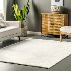 Ковер Loni Solid Shag Area Rug nuLOOM, 61x91 см, белый