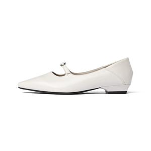 Блок-каблук Мэри Джейн Туфли 2 см Женские JOSINY, Экрю